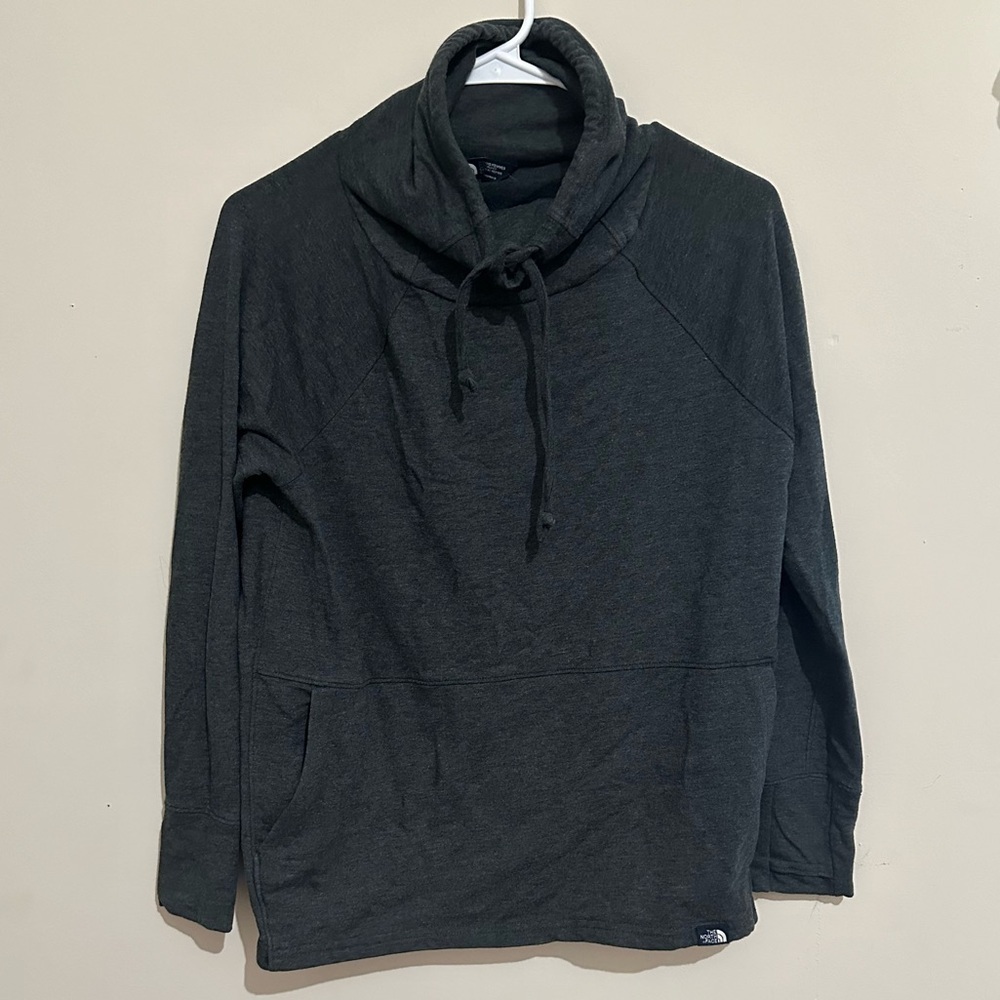 The North Face Small Gray Cowl Neck Pullover Hoodie